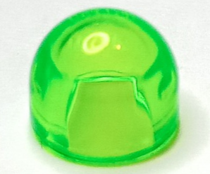 Dome 1 x 1 x 2/3 in Trans-Bright Green