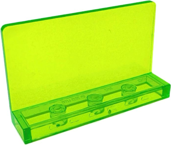 Panel 1 x 4 x 2, No Studs in Trans-Bright Green