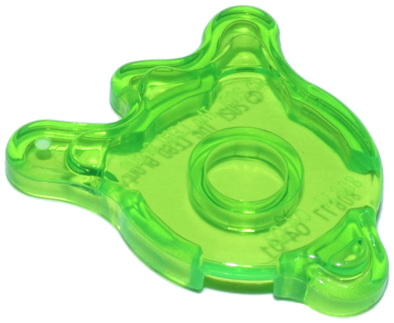 Tile Special, Splat with Rounded Sides in Trans-Bright Green