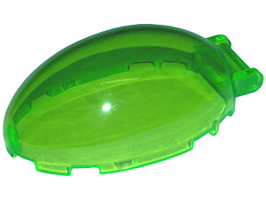 Windscreen 6 x 4 x 2 1/3 Bubble Canopy with Handle in Trans-Bright Green