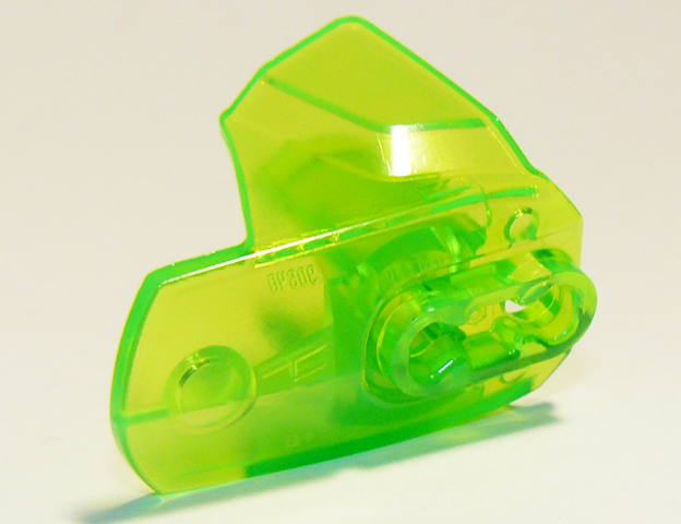 Large Figure Limb Cover, Size 4, Armor with Ball Joint Socket in Trans-Bright Green