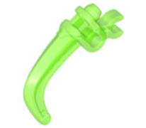 Large Figure Weapon Claw, with Clip in Trans-Bright Green