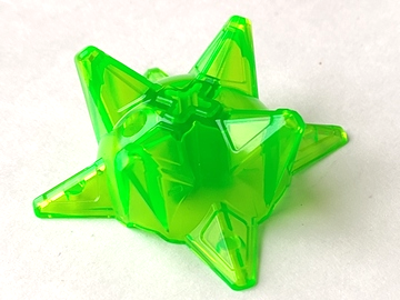Large Figure Weapon Spiked Ball, Half in Trans-Bright Green
