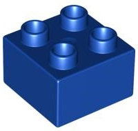 Duplo Brick 2 x 2 in Dark Royal Blue
