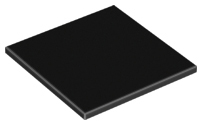 Tile 6 x 6 with Bottom Tubes in Black