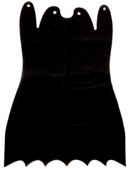 Neckwear Cape, Large, Scalloped, 4 Holes in Black