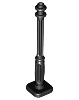 Lamp Post 2 x 2 x 7 with 4 Base Flutes in Black