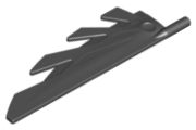 Creature Body Part, Wing 9L with Stylized Feathers in Black