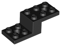 Bracket 5 x 2 x 1 1/3 with Holes, Pin Bottom in Black