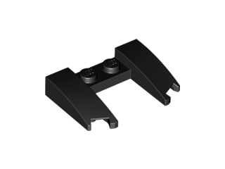 Brick Wedged, Curved 3 x 4 x 2/3 Cutout in Black