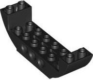 Brick Curved Inverted 2 x 8 x 2 Double in Black