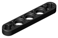 Technic Beam 1 x 5 Thin with Axle Holes on Ends in Black