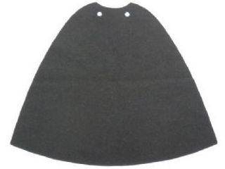 Large Figure Cape, 2 Holes in Black