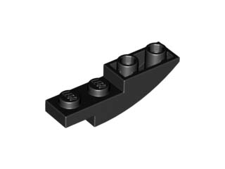 Brick Curved Inverted 4 x 1 in Black