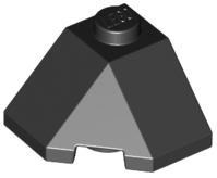 Brick Wedged, Sloped 45° 2 x 2 Corner in Black