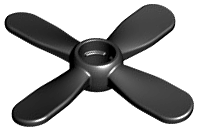 Duplo Rotor 4 Blade, 4 Diameter (Propeller) in Black
