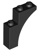 Brick Arch 1 x 3 x 3 [Gothic] in Black