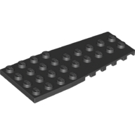Wedge Plate 4 x 9 with Stud Notches in Black