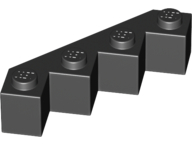Brick Wedged 4 x 4 Facet in Black