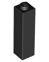 Brick 1 x 1 x 3 in Black
