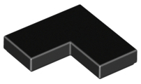 Tile 2 x 2 Corner in Black