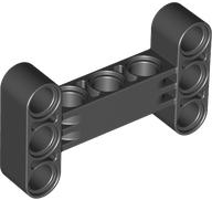 Technic Beam 3 x 5 Thick [90° Offset Centre Beam Holes] in Black