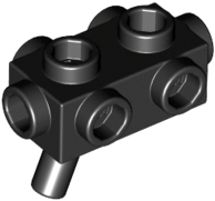 Weapon Gun / Blaster 1 x 2 x 2/3 with Studs on Sides and Handle in Black