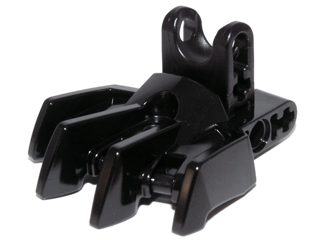 Large Figure Foot, with Ball Socket 5 x 6 x 2 in Black