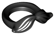 Minifig Neckwear Moustache in Black
