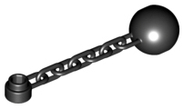 Equipment Ball and Chain with 1 x 1 Round Plate in Black