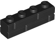 Brick Special 1 x 4 with Masonry Brick Profile in Black