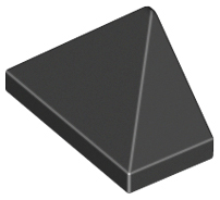 Brick Sloped 45° 2 x 1 Triple with Inside Stud Holder in Black