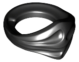 Minifig Neckwear Bandana (Ninjago) in Black