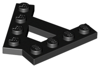 Wedge Plate 4 Stud 45° Angle Plate in Black