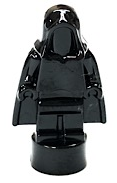 Minifig Trophy Statuette, Hooded Figure (Emperor Palpatine Hologram) in Black