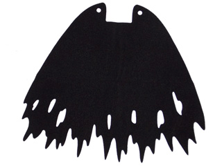 Large Figure Cape, Tattered in Black