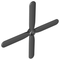 Duplo Rotor 4 Blades, Large (Helicopter) in Black