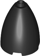 Cone 3 x 3 x 3 (Elliptic Paraboloid) with Internal Axle Hole in Black