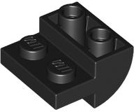 Brick Curved Inverted 2 x 2 with 1 x 2 Cutouts in Black