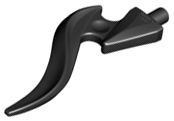 Wave / Flame Rounded Single with Pin in Black