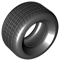 Tyre 81.6 x 44 R in Black