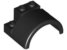 Wheel Arch 4 x 3 x 1 2/3 in Black