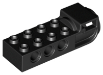 Brick Special 2 x 4 with Pin Holes and Flywheel Socket [Airjitzu] in Black