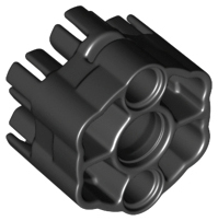 Launcher, Weapon Rapid Shooter Six Barrel, 3 Fingers in Black