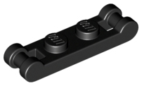 Plate Special 1 x 2 with Handles on Ends in Black