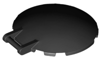 Dish 6 x 6 Inverted - No Studs with Handle in Black