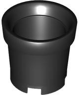 Bucket without Handle Holes - 4 Holes in Bottom in Black