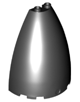 Cone Half 6 x 3 x 6 (Elliptic Paraboloid) in Black
