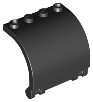 Panel 3 x 4 x 3 Curved in Black
