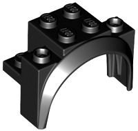 Wheel Arch, Mudguard 4 x 2 1/2 x 2 1/3 in Black